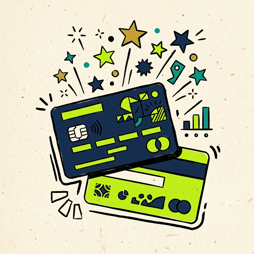 Credit card rewards tracker illustration